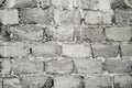Wall of cement bricks