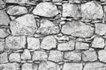 A wall from the Great Old Stones. Gray and Beige Stone Background. Gray Background for Your Design, Decoration, Templates Royalty Free Stock Photo