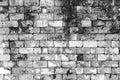 Wall grunge black and white brick paint color background. Dirty,dust old wall red brick,backdrop texture and splash white color or Royalty Free Stock Photo