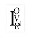 Love, minimalist typographic poster design Royalty Free Stock Photo