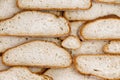 Wall of home made bread slices Royalty Free Stock Photo