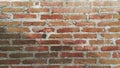 the wall of a house made of red bricks, panoramic view of a red brick wall Royalty Free Stock Photo