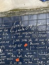 The wall of I love you`s in Paris, France Royalty Free Stock Photo