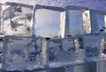 Wall of ice blocks in the southern port of LuleÃÂ¥ Royalty Free Stock Photo