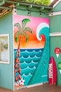 Wall at an ice cream parlor in Haleiwa, Oahu, Hawaii