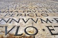 Wall infront of the Ara Pacis Augustae Royalty Free Stock Photo