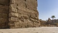 The wall of the Karnak Temple in Luxor.