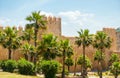 Wall of the Kasbah of Udayas, Rabat, Morocco Royalty Free Stock Photo