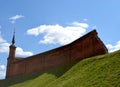 The wall of Kolomna Kremlin Russia