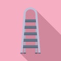 Wall ladder icon flat vector. Wood tool Royalty Free Stock Photo