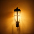 Wall light fixture with rustic old style, blank Royalty Free Stock Photo