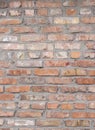 A wall lined with red brick Royalty Free Stock Photo