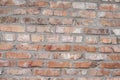 A wall lined with red brick Royalty Free Stock Photo
