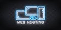 Vector realistic isolated neon sign of Web Hosting. Royalty Free Stock Photo