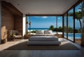 wall luxury summer white pool floor house wooden home terrace beach vacation view swimming bedroom frame Hotel 3d interior holiday