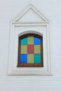 Small beautiful window in the wall. Russia. Royalty Free Stock Photo