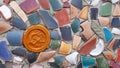 Wall made of Clay Pieces Royalty Free Stock Photo