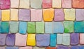 A wall made of colorful blocks Royalty Free Stock Photo