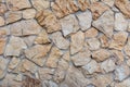 The wall is made of large stones Royalty Free Stock Photo