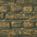 Wall made out of brown rectangular stones