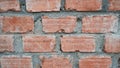 A wall made from the red brick