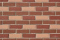 Wall made of red and pink bricks Royalty Free Stock Photo