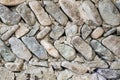A wall made of rocks with a pattern of zigzags Royalty Free Stock Photo