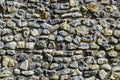 Wall made of stone or brick in the archaeological ruins Royalty Free Stock Photo