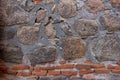 Wall of old stones and bricks