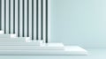 A wall made up of many rectangular white shapes of various sizes arranged in a vertical pattern