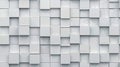 A wall made of white cubes on a white wall Royalty Free Stock Photo