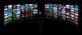 Wall of media screens