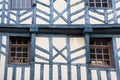 Wall of medieval timber framing house