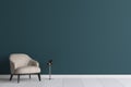 Wall mock up in modern living room background Royalty Free Stock Photo