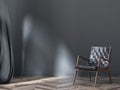 Wall mockup in minimalist home interior background