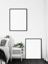 Frame interior mock up . Wall art. Scandinavian interior. 3d rendering, 3d illustration