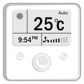 wall-mounted air conditioner control panel with screen and indicators