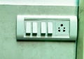 Wall Mounted Electrical Switchboard with Power Socket Royalty Free Stock Photo
