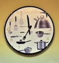 Wall mounted kitchen clock