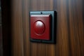 wall-mounted push button switch for garage door Royalty Free Stock Photo