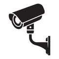 Wall mounted security camera system surveillance technology protective icon Royalty Free Stock Photo
