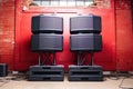 wall-mounted sound system speakers Royalty Free Stock Photo