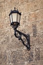 Wall mounted street lamp. Royalty Free Stock Photo