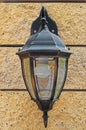 Wall mounted street light close up Royalty Free Stock Photo