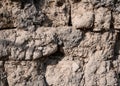 Wall from mud bricks or clay bricks Royalty Free Stock Photo