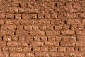 Wall of mud bricks Royalty Free Stock Photo