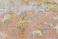 Detail of old painted wall on building exterior Royalty Free Stock Photo