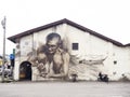 Wall mural street art, Penang, Julia Volchkova Royalty Free Stock Photo