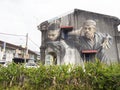 Wall mural street art, Penang, Julia Volchkova Royalty Free Stock Photo