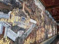 Wall painting at Wat Phra Kaew or the Temple of the Emerald Buddha is regarded as the most important Buddhist temple in Thailand